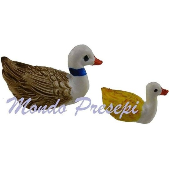 Conjunto de 2 Patos para estatuas de 8-10 cm de altura