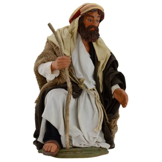 Natività in terracotta con Madonna sdraiata 30 cm Mondo Presepi