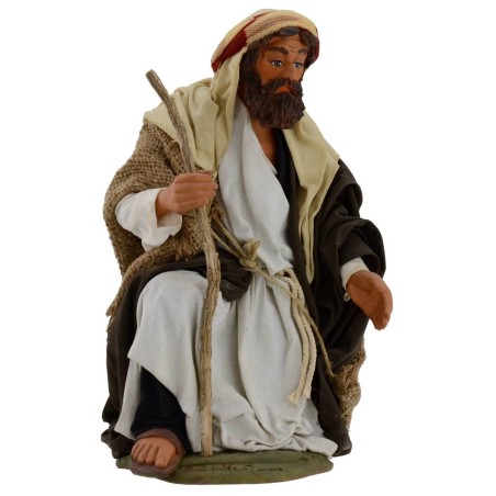 Nativity in terracotta with Madonna lying down 30 cm