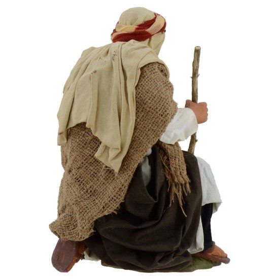 Natività in terracotta con Madonna sdraiata 30 cm Mondo Presepi