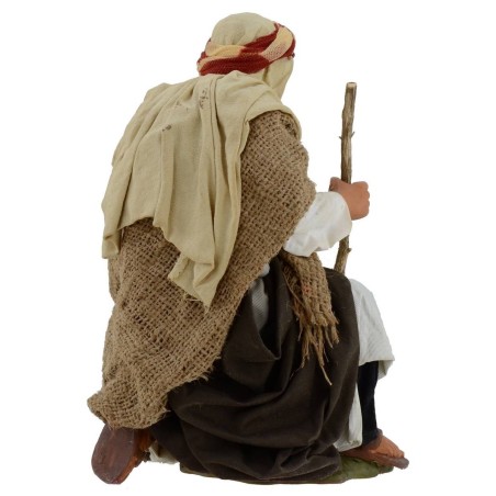 Natività in terracotta con Madonna sdraiata 30 cm Mondo Presepi