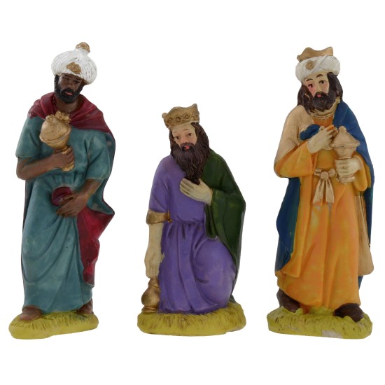 Set Natività 12 cm 6 soggetti per presepe Mondo Presepi