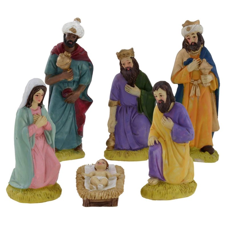 Set Nativity 12 cm 6 subjects per presepe