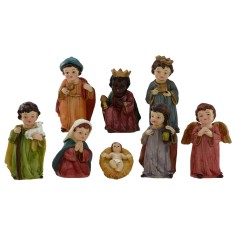Set Natividad 11 cm 8 figuras línea niños Mundo Belenes