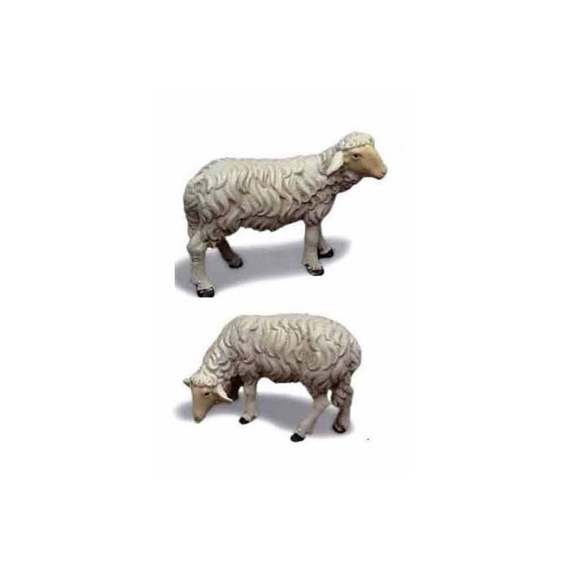 Set 2 pecore in resina per statue cm 20-24 Mondo Presepi