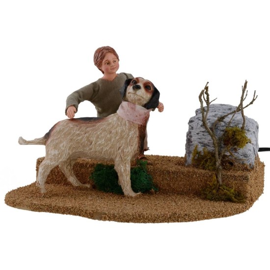 Children that accarts the dog series 30 cm double movement