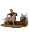 Children that accarts the dog series 30 cm double movement