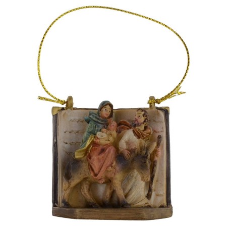Nativity fleeing cm 4.5 to hang in resin
