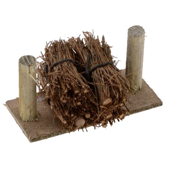 Fasci di legna accatastati cm 8,5x6,5x4,5 h. Mondo Presepi