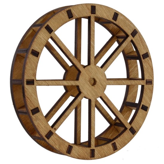 Water mill wheel in wood ø 12 cm