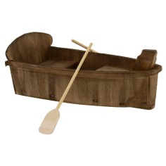 Wooden boat with remi cm 34X17,5X9, 7 h