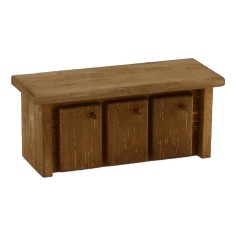 Mueble con puertas de madera de doble función cm 12x4x4 h