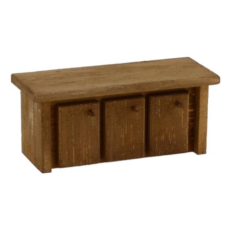 Mueble con puertas de madera de doble función cm 12x4x4 h