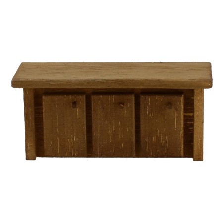 Mueble con puertas de madera de doble función cm 12x4x4 h