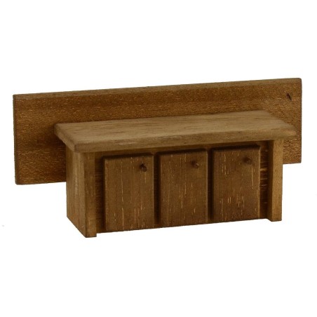 Mueble con puertas de madera de doble función cm 12x4x4 h
