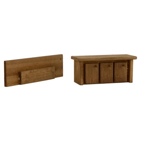 Mueble con puertas de madera doble función cm
