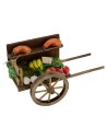 Carretilla con frutas y verduras para belén cm 7x14x8,3 h