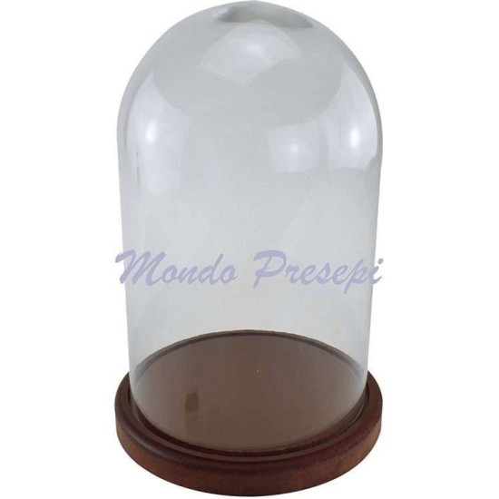 Campana de vidrio para belén de 11,5x17 cm de altura. Mundo