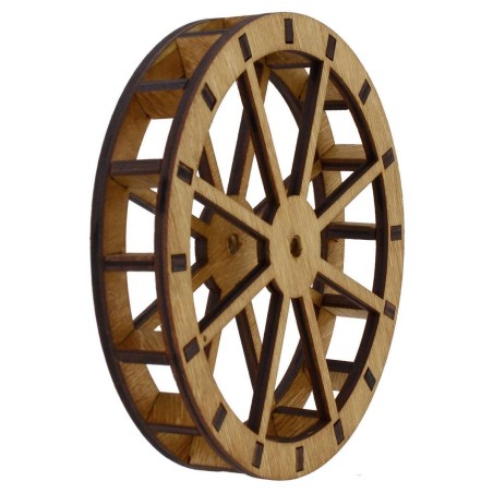 Water mill wheel in wood ø 20 cm
