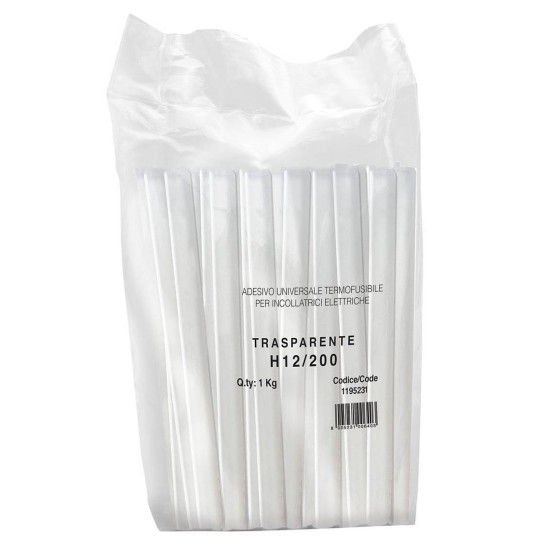 1 kg di colla a caldo trasparente ø 12 mm L.200 mm