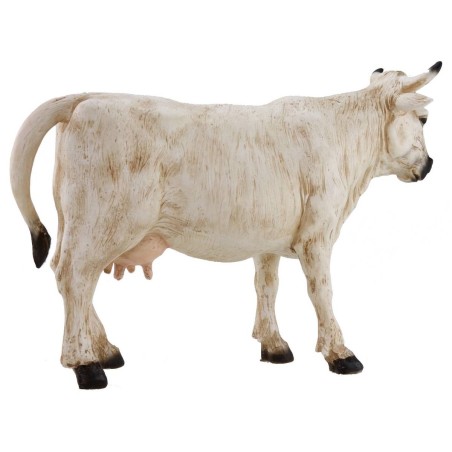 Vaca para belén blanca para estatuas de 30 cm Mundo