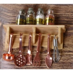 Estante lux con tarros y cucharones - accesorios para belén 2