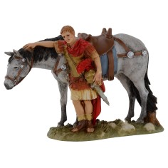 Soldato con cavallo serie Landi cm 13 Mondo Presepi 2