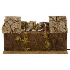 Pastores Landi con ovejas al pasto en movimiento para belén. 2