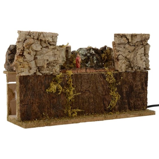 Pastori Landi con pecore al pascolo in movimento per presepe