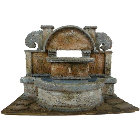 Fuente funcional con arcos para belén de 24,5x14,5x22 cm h