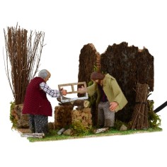 Pair of woodland in motion 8 cm 2