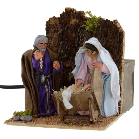 Natividad 3 figuras 10 cm en movimiento Mundo Pesebres