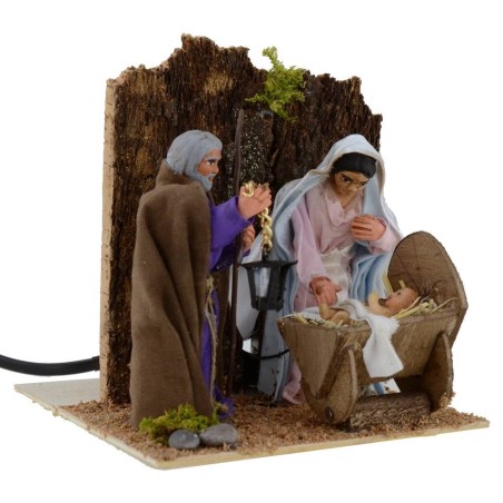 Natività 3 soggetti 10 cm in movimento Mondo Presepi