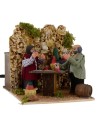 Jugadores de cartas con movimiento doble 8 cm Mundo Pesebres