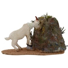 Cabra blanca que come serie 30 cm en movimiento para estatuas de. 2