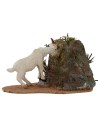 White goat eating series 30 cm in motion for statues of 30 cm