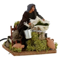Lavandera de pie en movimiento serie 12 cm Mundo Pesebres