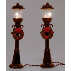Set of two raspberries for Presepe with light to batteries cm 2