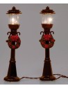 Juego de dos faroles para pesebre con luz a pilas de 2,5x11,5
