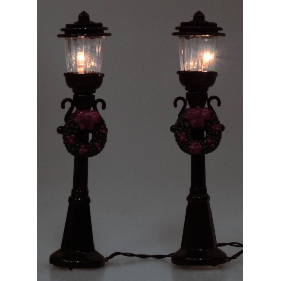 Juego de dos faroles para pesebre con luz a pilas de 2,5x11,5