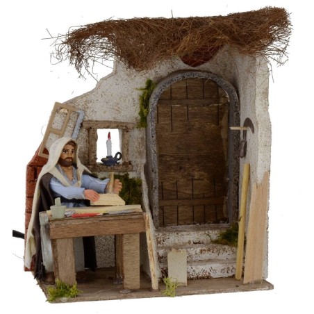 Carpintero oriental en movimiento 10 cm Mundo Pesebres