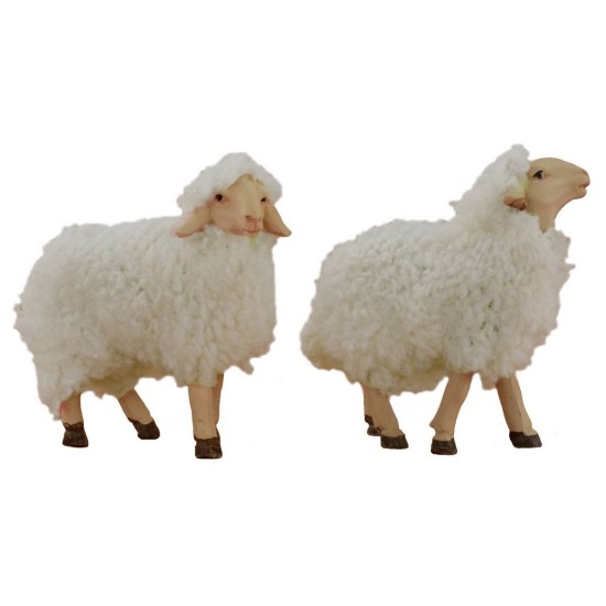 Sep 2 sheep with wool cm 7x8 h for statues of 15 cm