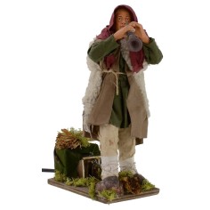 Flautista en movimiento 24 cm Mundo Pesebres