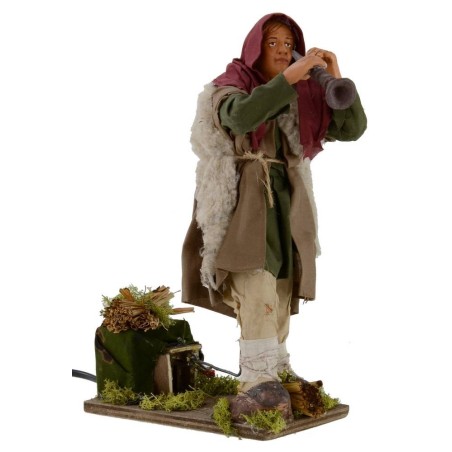 Pifferaio in movimento 24 cm Mondo Presepi