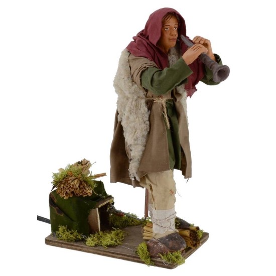 Pifferaio in movimento 24 cm Mondo Presepi