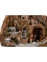 Complete nativity scene with Landi statues cm 52x55x48 h with waterfall