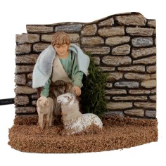 Pastor chino that accaresses the sheep double movement series