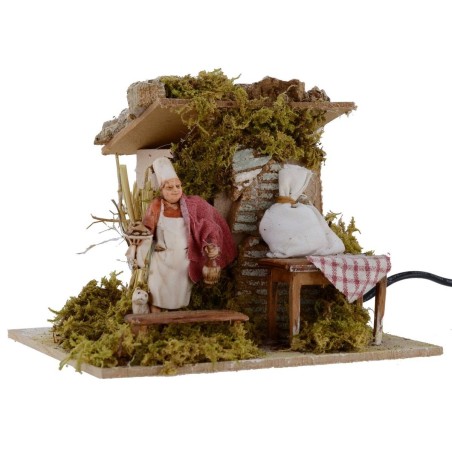 Cuoco Landi con fiasco in movimento 10 cm Mondo Presepi