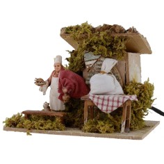 Cocinero Landi con botella en movimiento 10 cm Mundo Pesebres 2