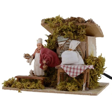 Cuoco Landi with fiasco in motion 10 cm